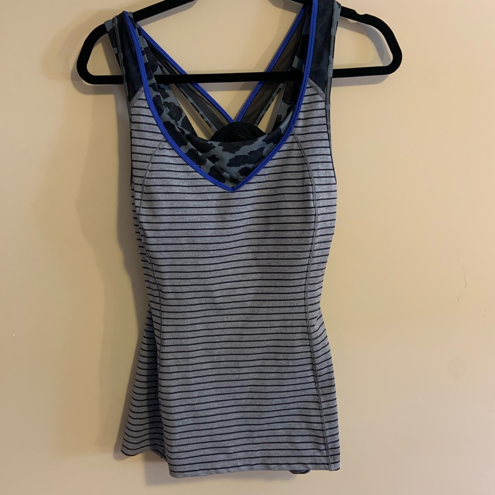 Lululemon Super Sport tank, striped, size 8